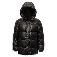 Boy's Placket Puffer Coat