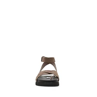 Mira Leather-Strap Toe-Loop Sandals