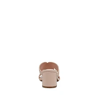 Merily Cutout Block-Heel Mule Sandals