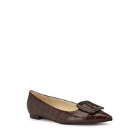 Jesike Leather Buckle Flats