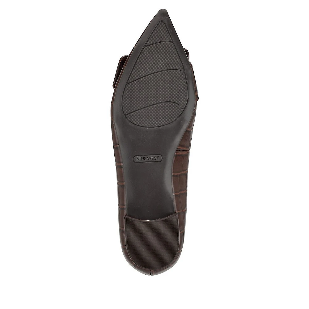 Jesike Leather Buckle Flats