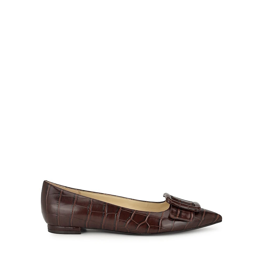 Jesike Leather Buckle Flats