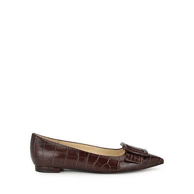 Jesike Leather Buckle Flats