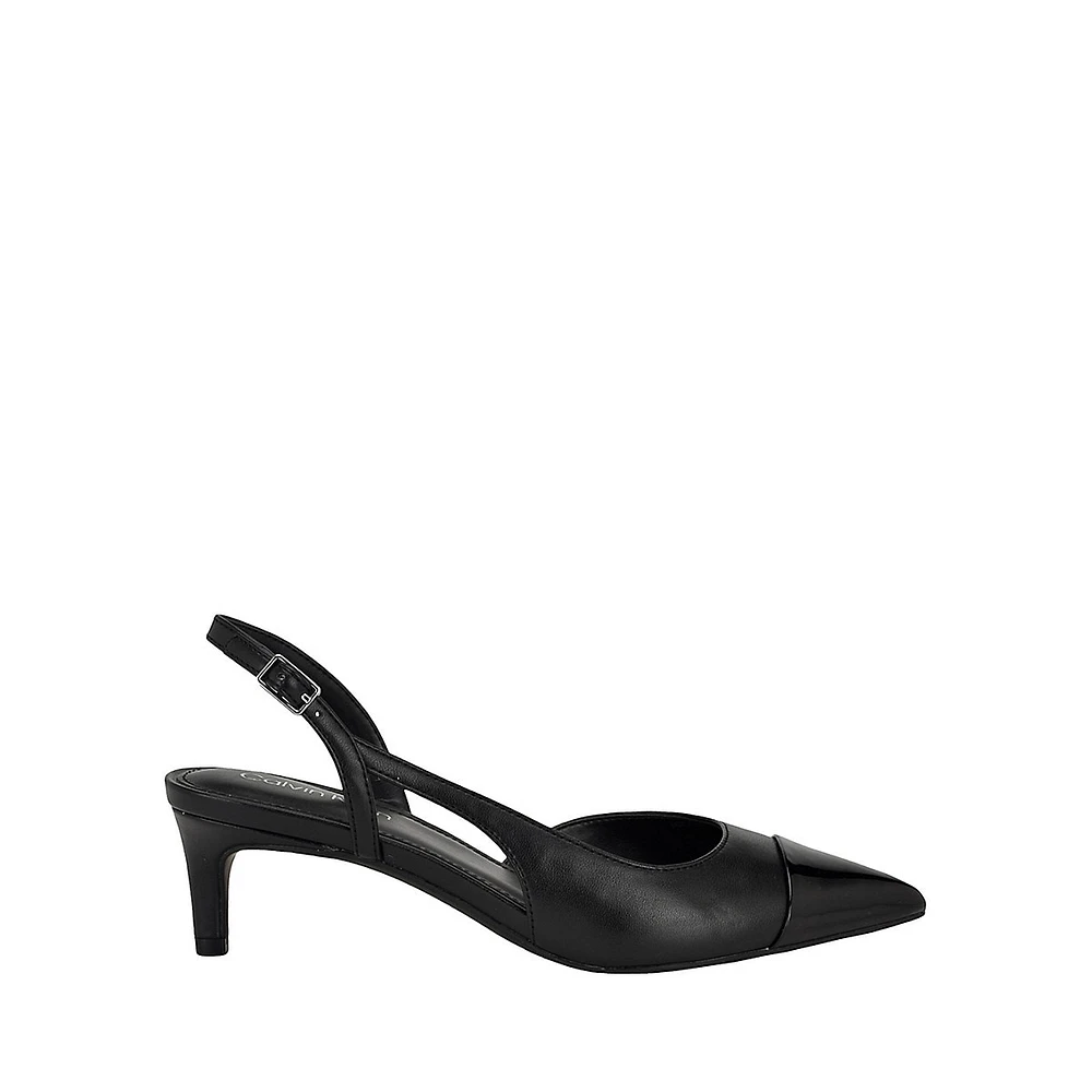 Dasta2 Cap-Toe Slingback Dress Pumps