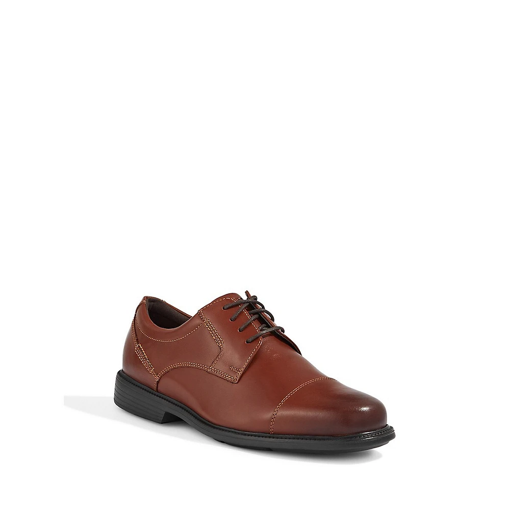 Charles Road truTECH Leather Cap-Toe Derbies