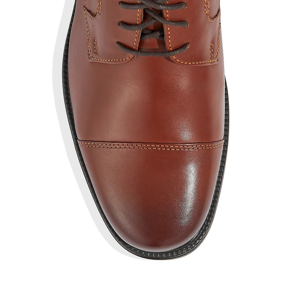 Charles Road truTECH Leather Cap-Toe Derbies