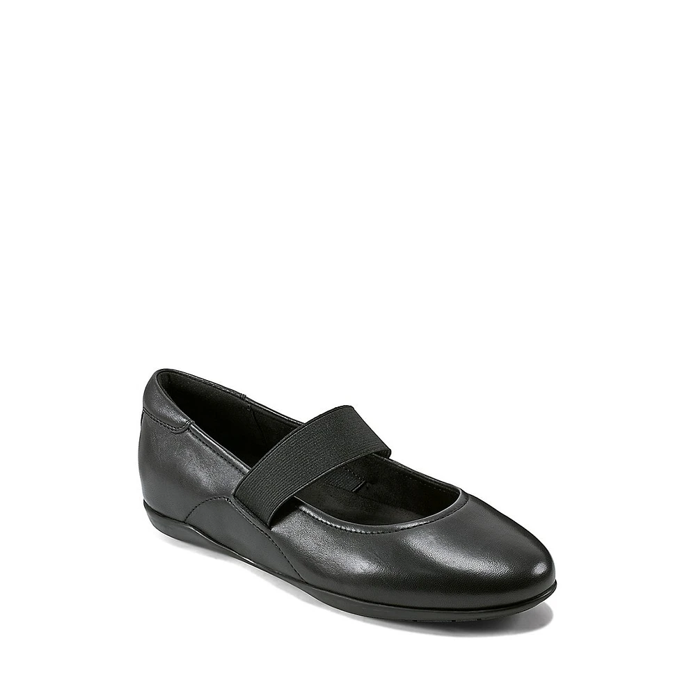 Aver2 Mary-Jane Leather Ballet Flats