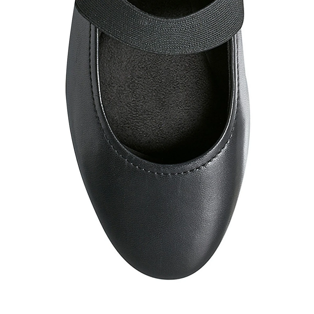 Aver2 Mary-Jane Leather Ballet Flats