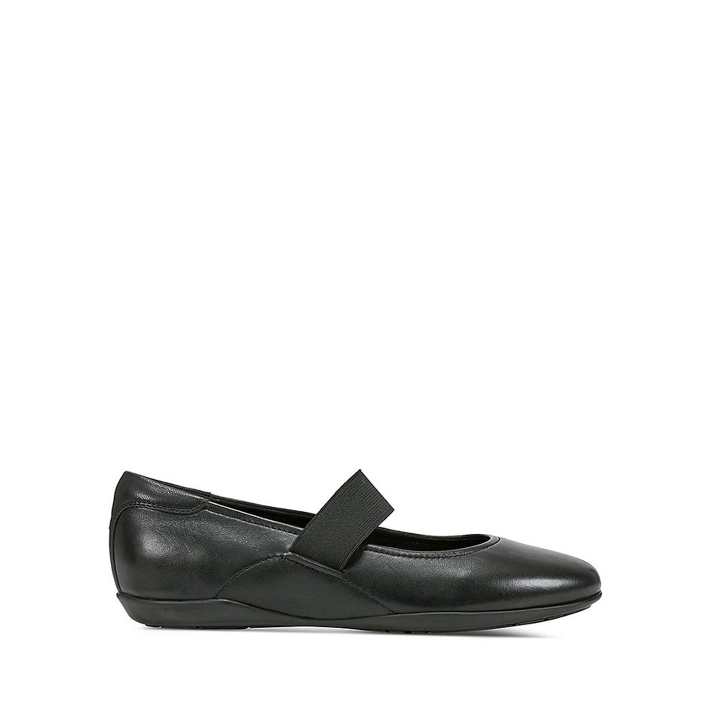 Aver2 Mary-Jane Leather Ballet Flats