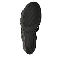 Bessa Leather Wedge Sandals