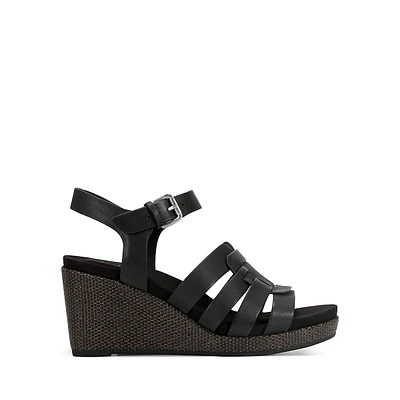 Bessa Leather Wedge Sandals