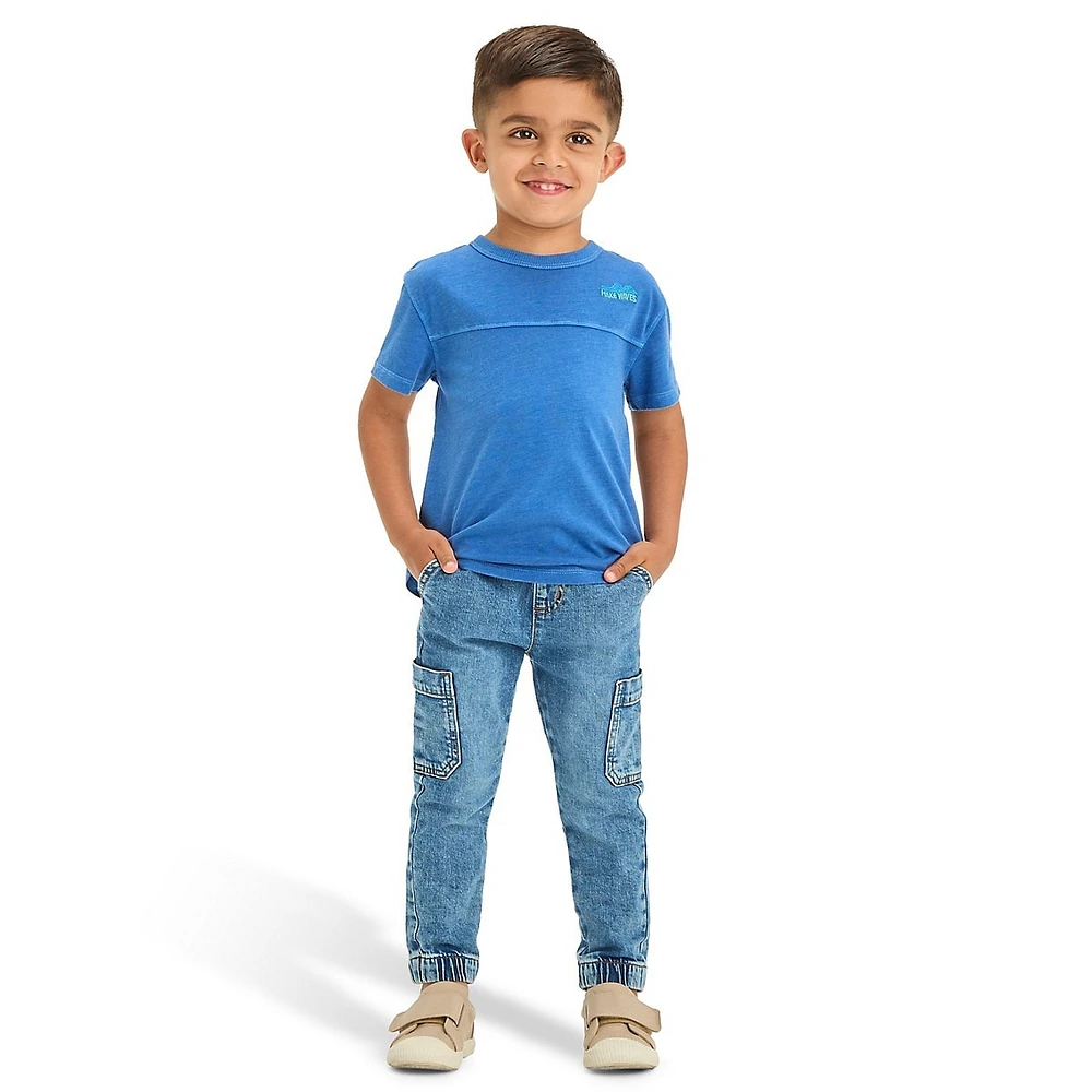 Little Boy's Pull-On Denim Cargo Jogger Pants