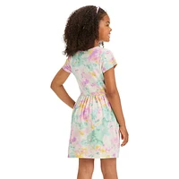 Girl's Tie-Dye Short-Sleeve Dress