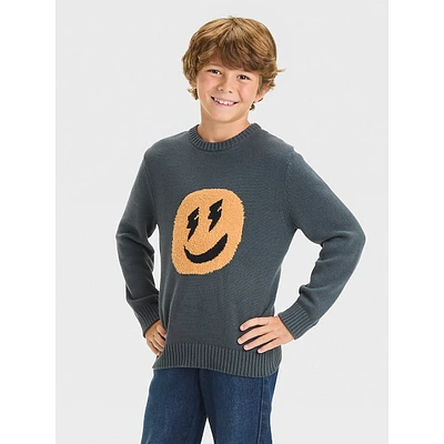 Boy's Graphic Crewneck Sweater