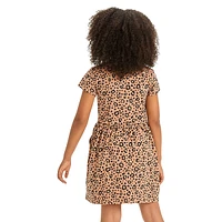 Girl's Animal-Print Short-Sleeve Dress