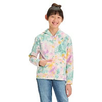 Girl's Tie-Dye Zip-Up Fleece Hoodie