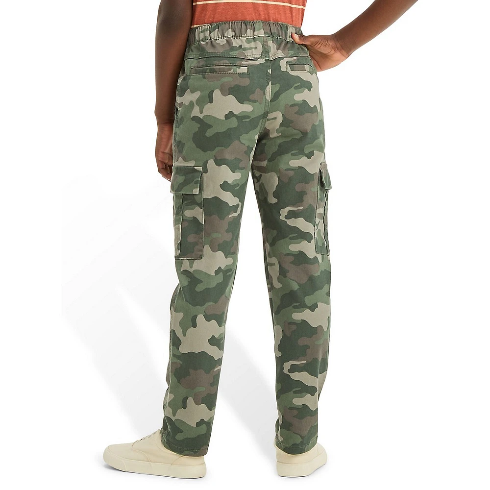 Boy's Camo Pull-On Cargo Pants