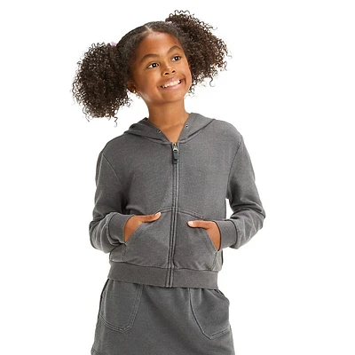 Girl's French Terry Zip-Up Hoodie