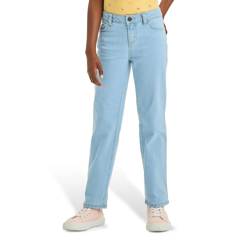 Girl's Mid-Rise Straight Jeans