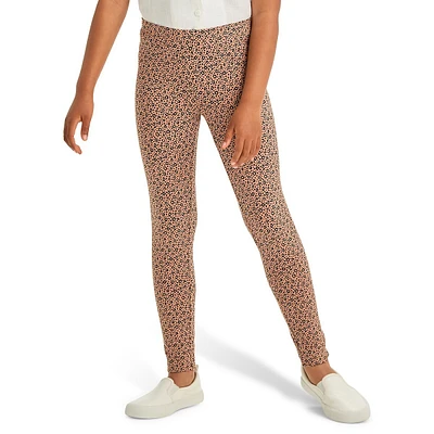 Girl's Mini Leopard-Print Leggings