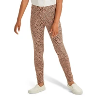 Girl's Mini Leopard-Print Leggings