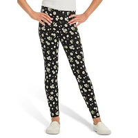 Girl's Floral-Print Leggings