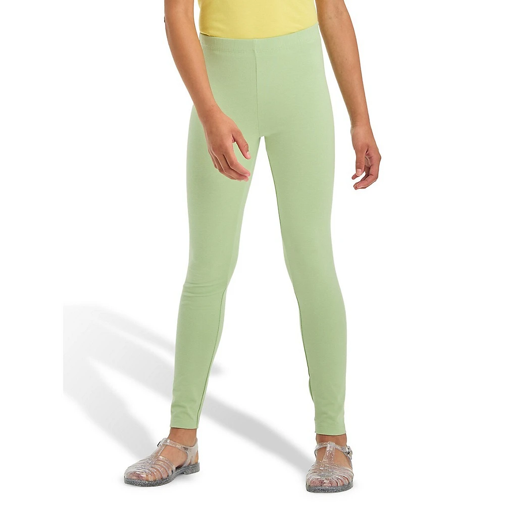 Girl's Solid Jersey Leggings