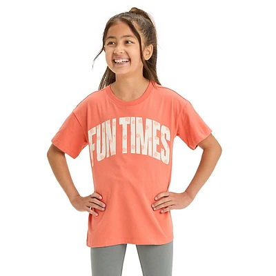 Girl's Fun Times Drop-Shoulder Boxy T-Shirt