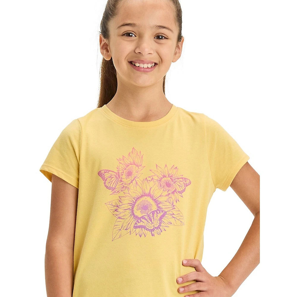 Girl's Butterflies Graphic T-Shirt