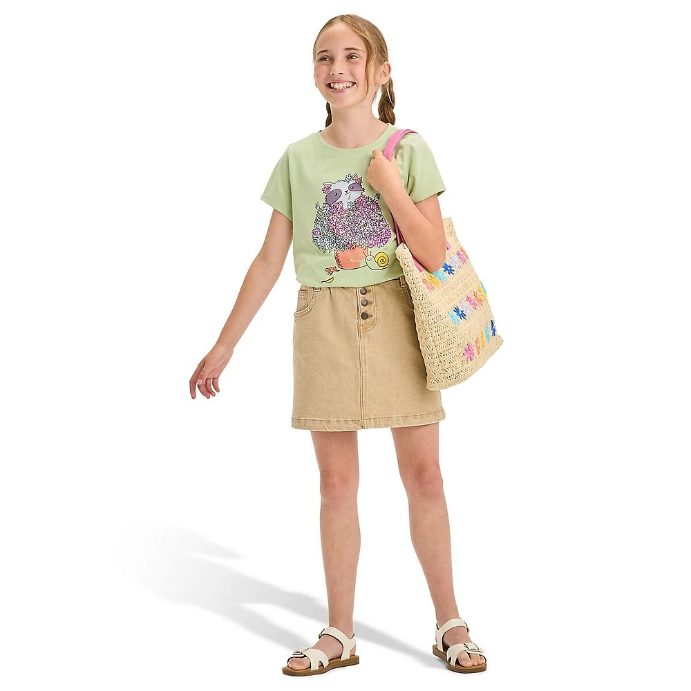 T-shirt graphique Mum Pot raton laveur pour fille