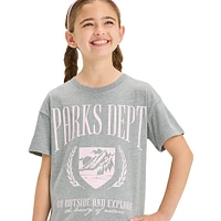 Girl's Parks Dept Drop-Shoulder Boxy Graphic T-Shirt