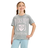 Girl's Parks Dept Drop-Shoulder Boxy Graphic T-Shirt