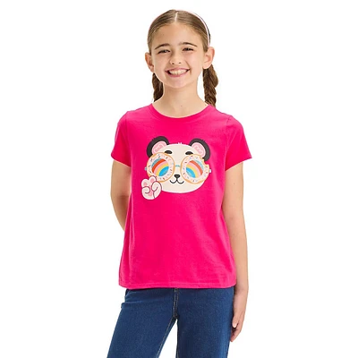 Girl's Panda Graphic T-Shirt