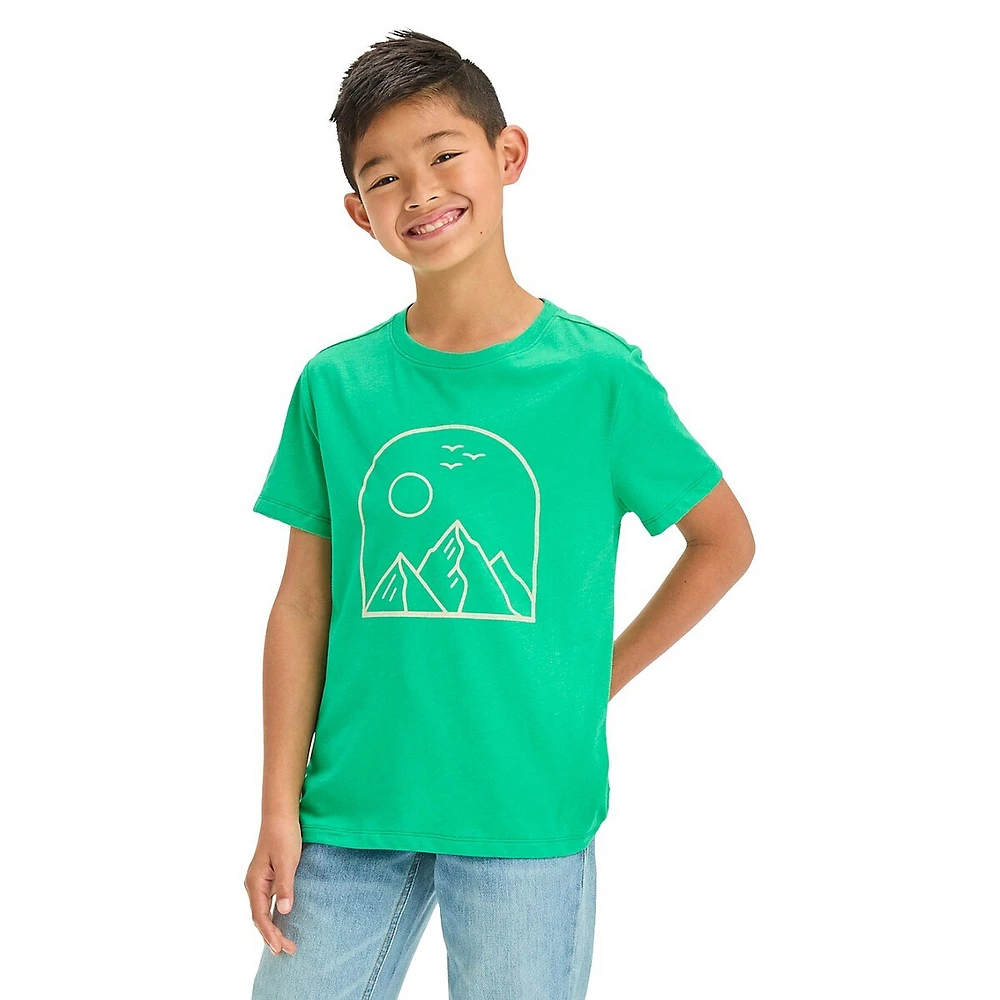 Boy's Mountain Scenic Graphic T-Shirt