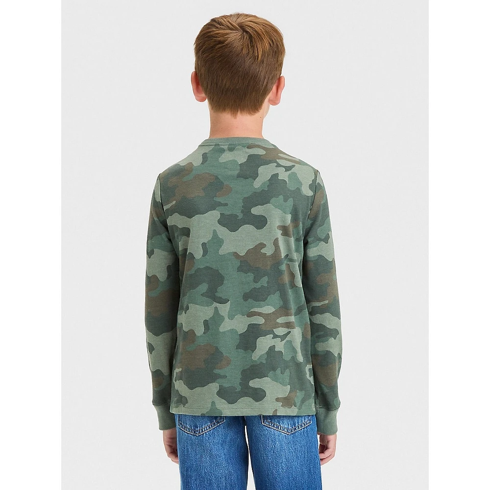 Boy's Long-Sleeve Camo T-Shirt