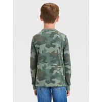 Boy's Long-Sleeve Camo T-Shirt