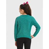 Girl's Pullover Chenille Sweater