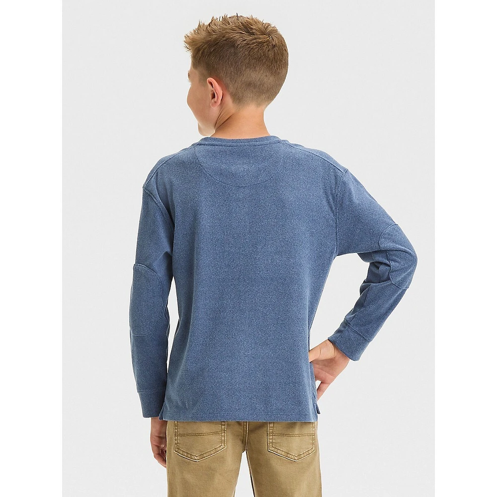 Boy's Flatback Ribbed Henley