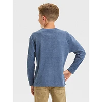 Boy's Flatback Ribbed Henley