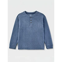 Boy's Flatback Ribbed Henley