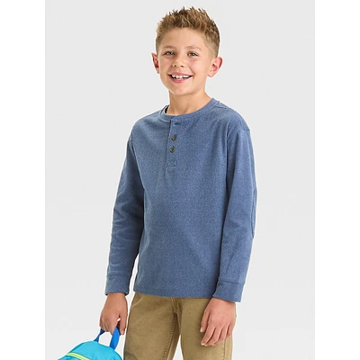 Boy's Flatback Ribbed Henley