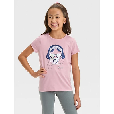 Girl's Camera Graphic T-Shirt