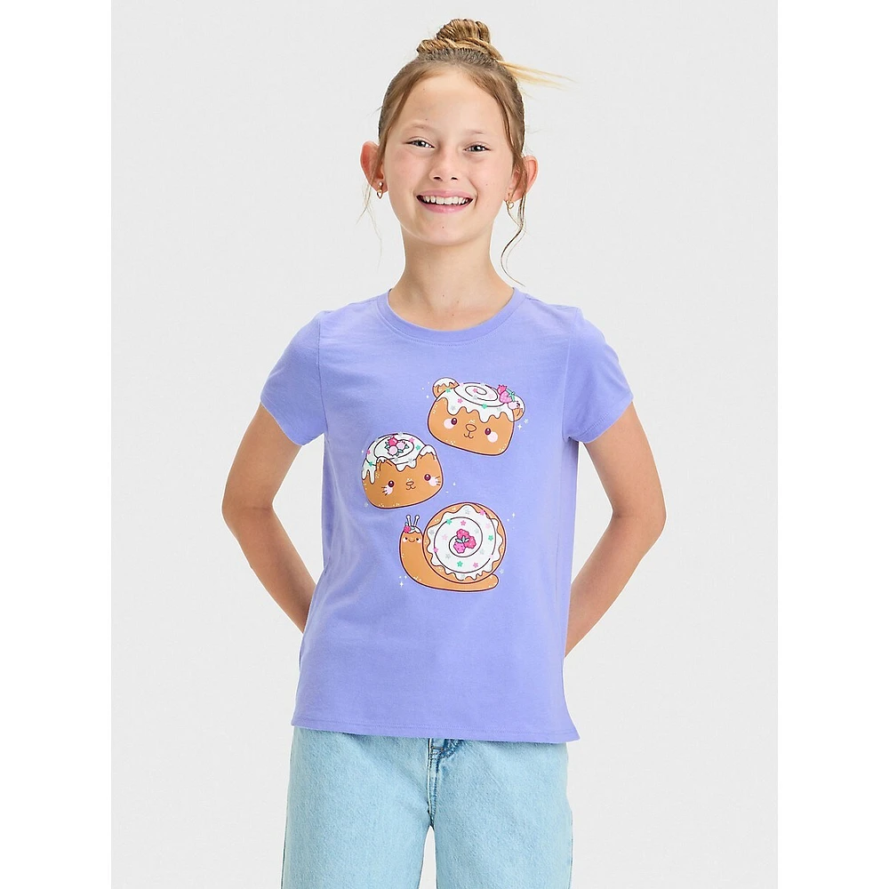 Girl's Snail Graphic T-Shirt