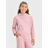 Girl's Soft Brushed Knit Pullover Hoodie