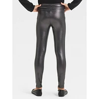 Girl's Metallic Leggings