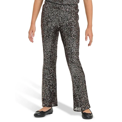 Girl's Flared Sequin Party Pants