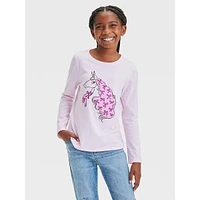 Girl's 'Horse & Bows' Long-Sleeve T-Shirt