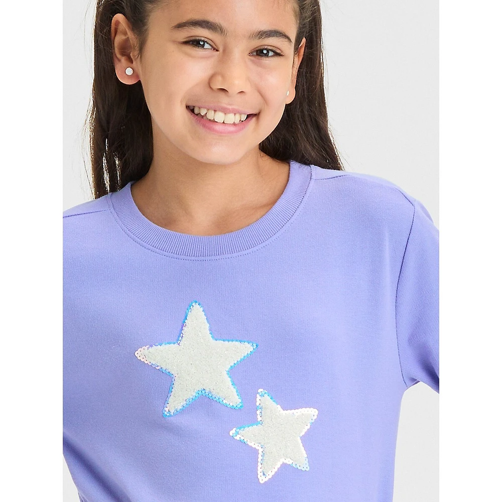 Girl's French Terry 'Stars' Sweatshirt