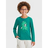 Girl's 'Pandas & Christmas Tree' Long-Sleeve T-Shirt