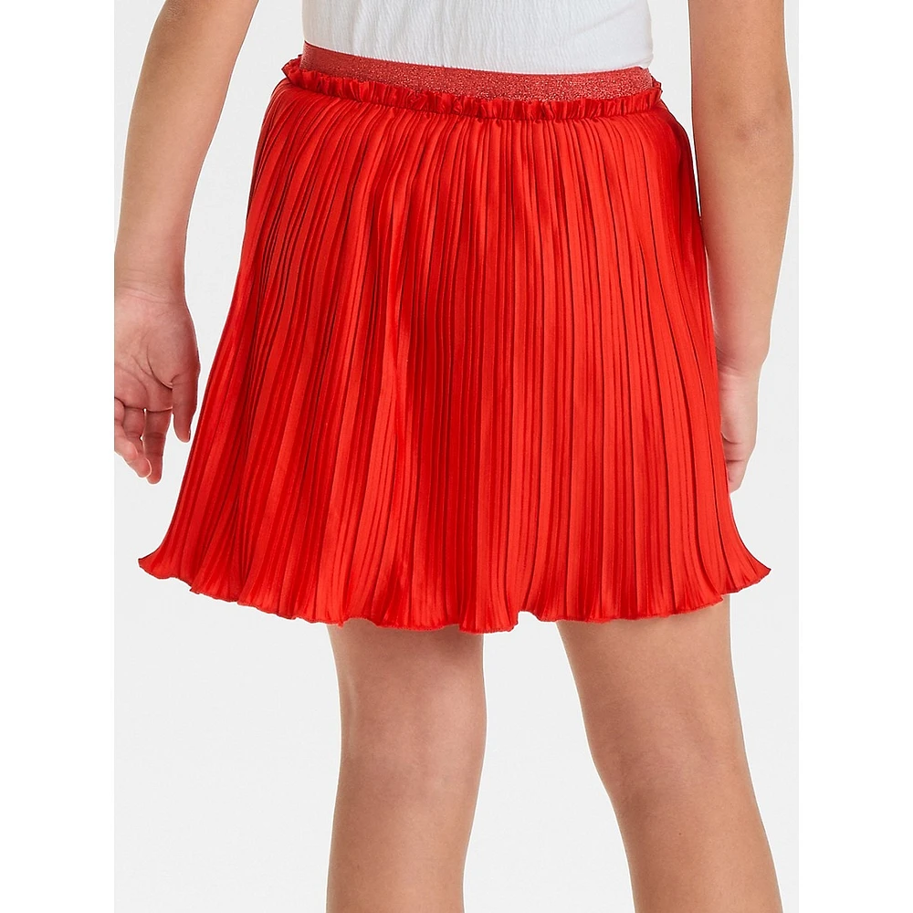 Girl's Pleated Mini Skirt